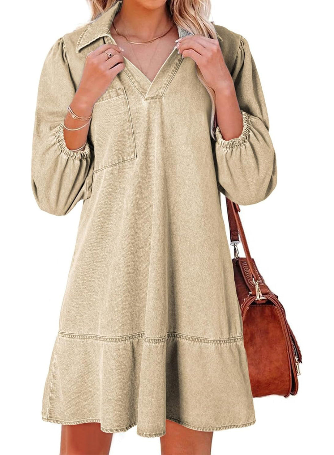 Amaia™ | Elegant Womens Dress with Puff Sleeves