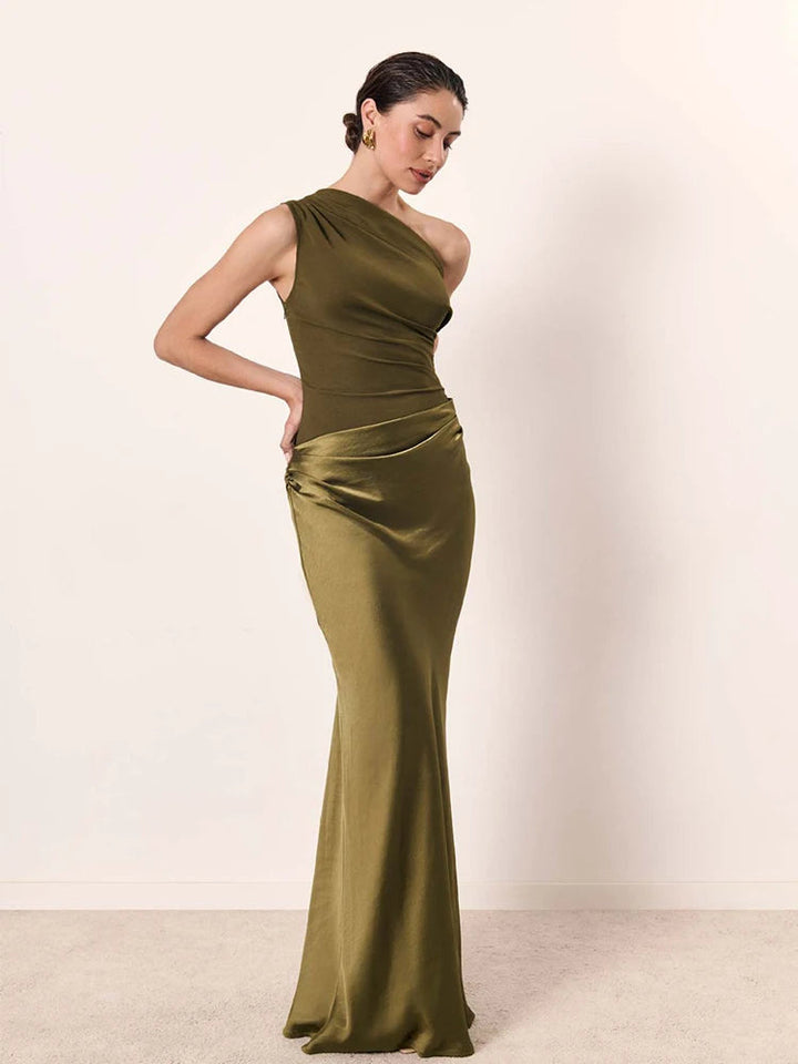 Davina™ | Elegant One-Shoulder Maxi Dress for Women