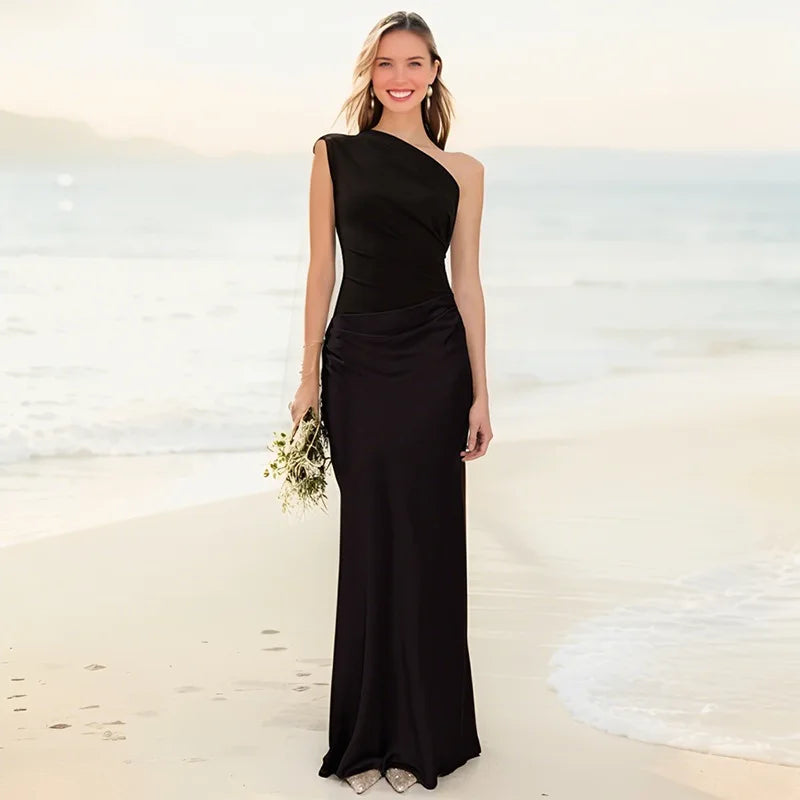 Davina™ | Elegant One-Shoulder Maxi Dress for Women