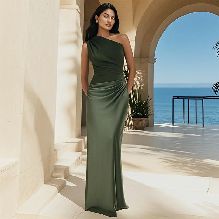 Davina™ | Elegant One-Shoulder Maxi Dress for Women