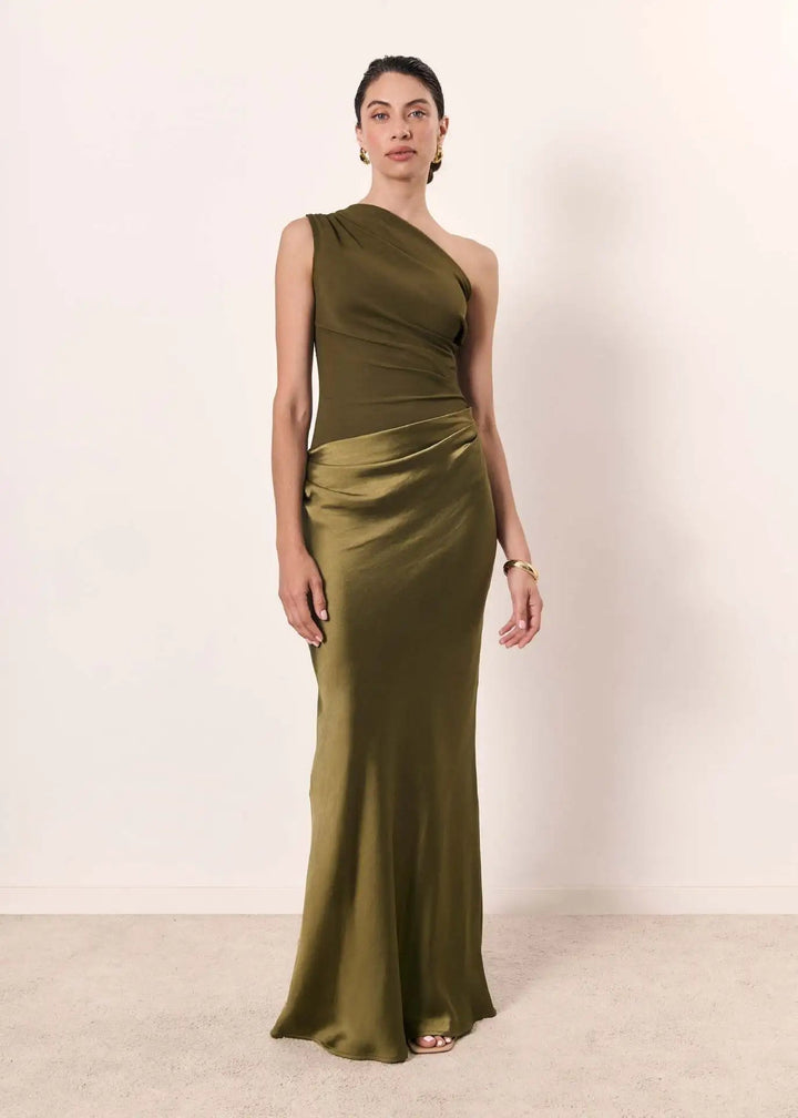 Davina™ | Elegant One-Shoulder Maxi Dress for Women